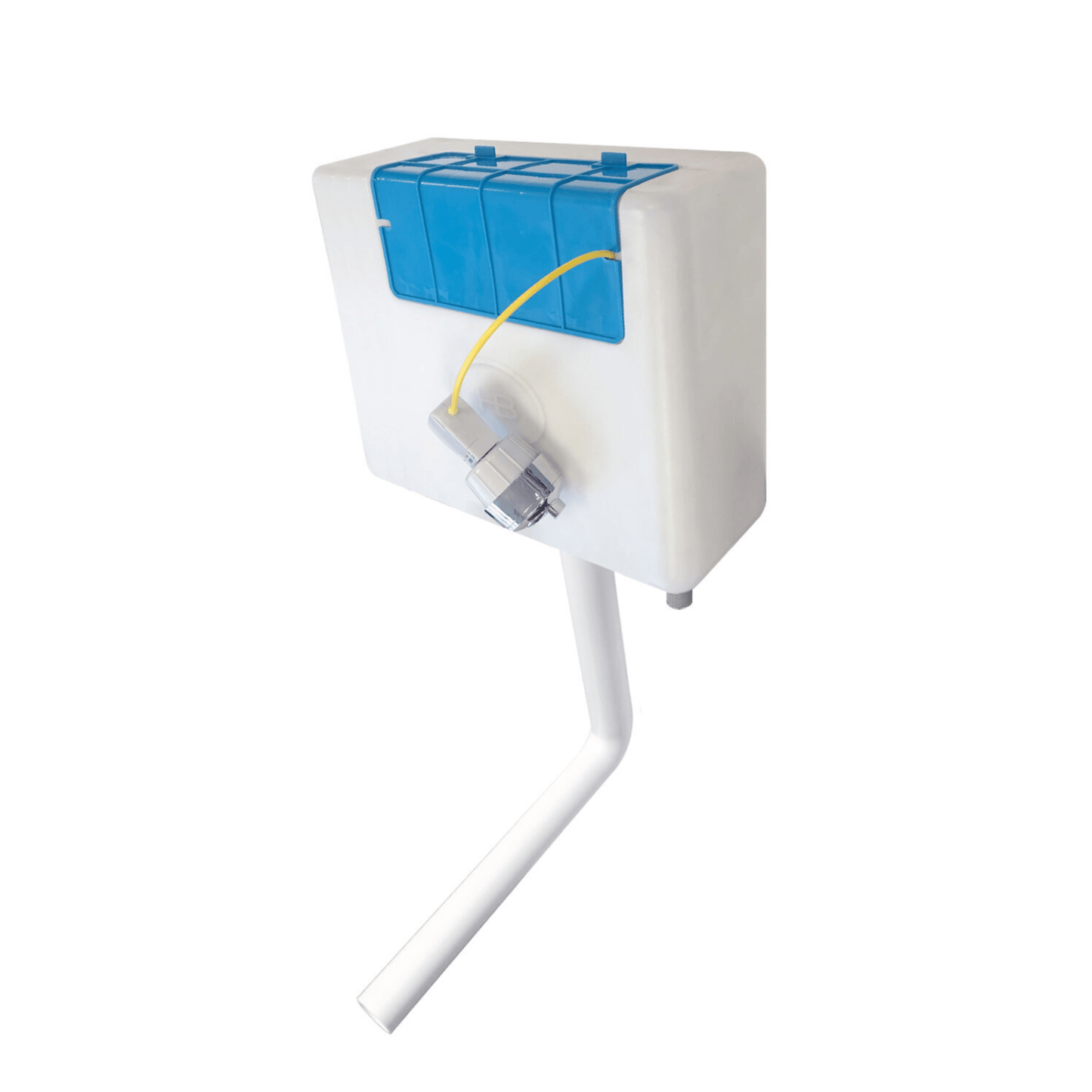 CISTERN003W - Concealed Cistern with Bottom Inlet & Chrome Push Button | Scudo | CISTERN003W - Soaque