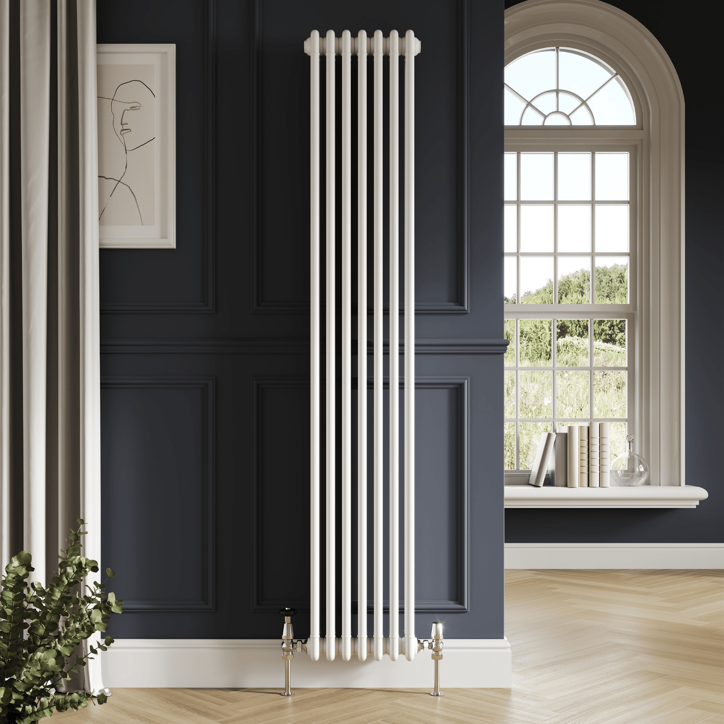 COL-3-180-34-W - 3 Column Vertical Designer Radiators 1800mm | White - Soaque