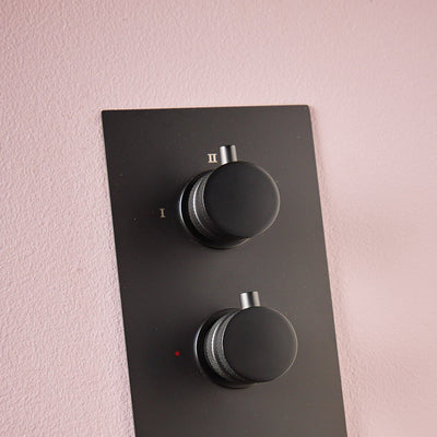 Core 2-Outlet Concealed Shower Valve Set with Knurled Handles