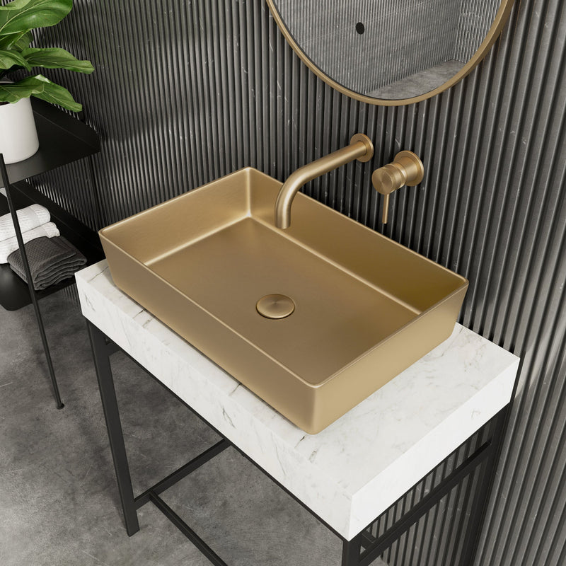 CORE-BASIN-340-BBRASS - Core Metallic Countertop Basin 340mm - Soaque