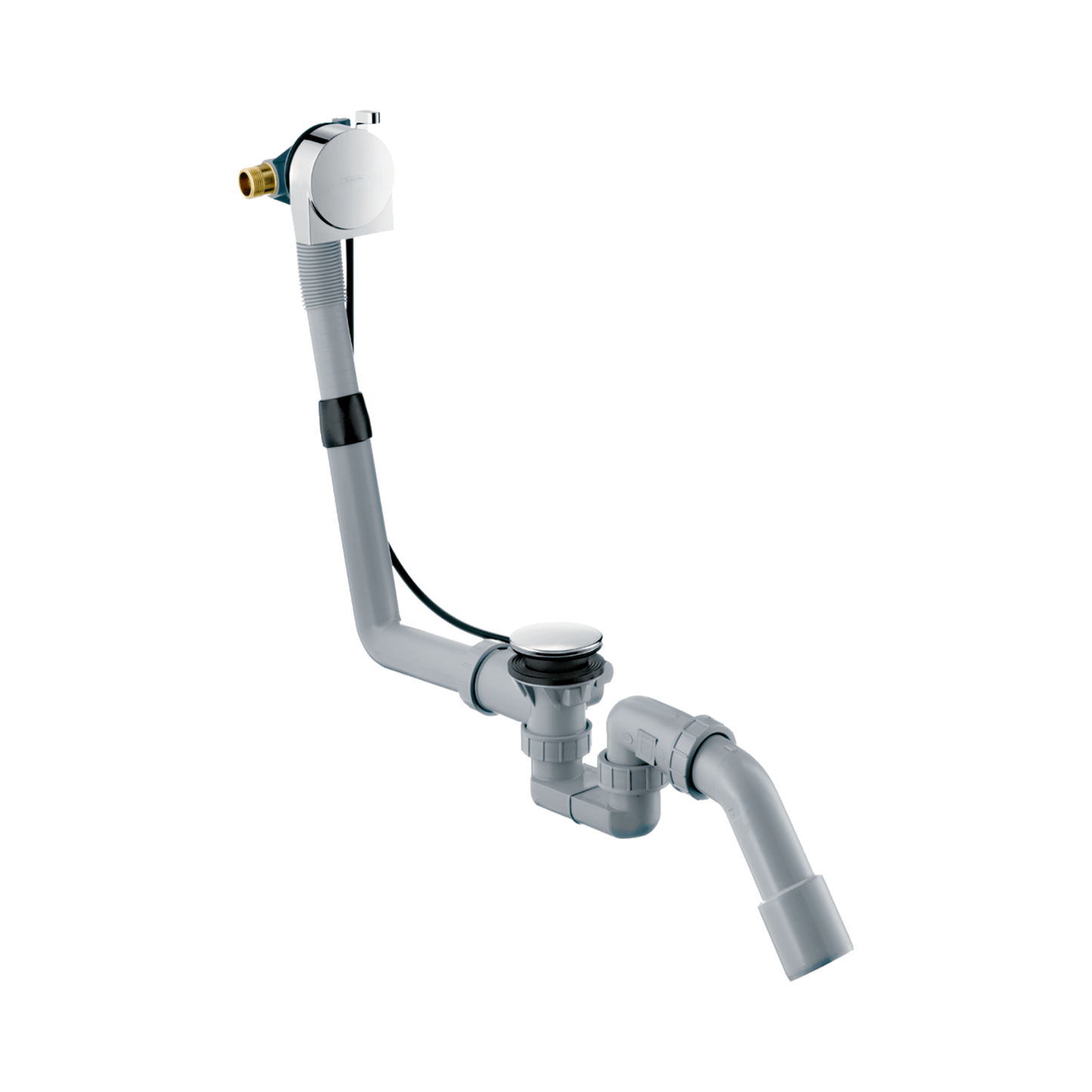  - Exafill S Complete Bath Filler, Waste & Overflow Set for Standard Bathtubs | Chrome | hansgrohe | 58113000 - Soaque