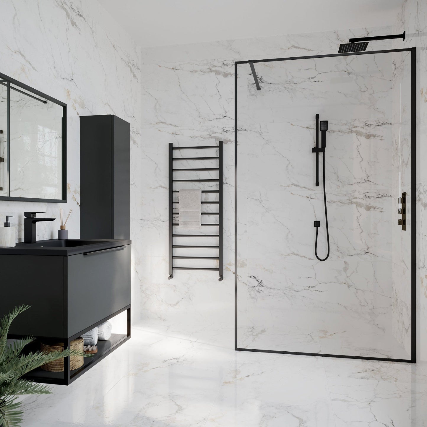  - Minos Framed Walk in Recess Shower Enclosure - Soaque