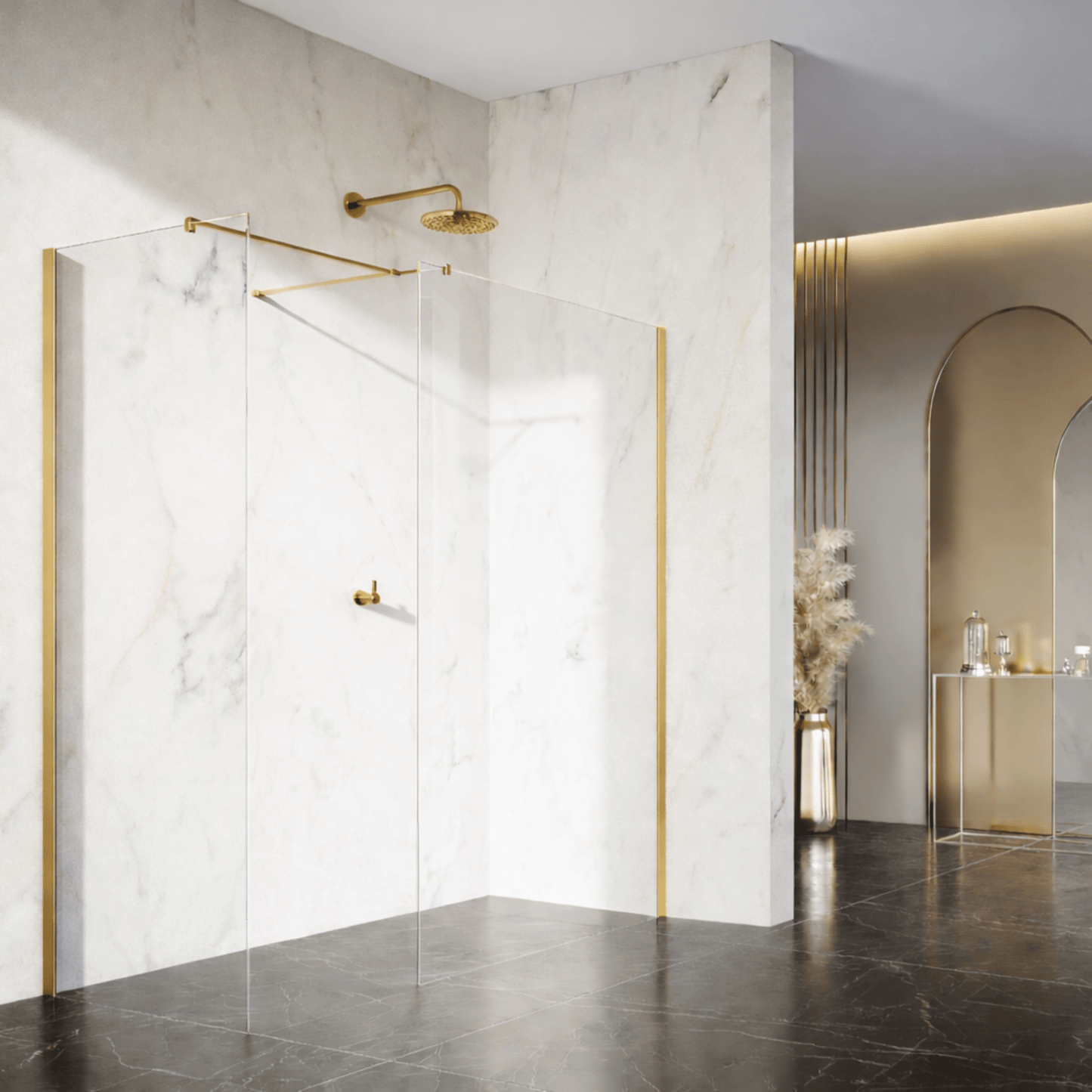  - Minos Walk In Corner Shower Enclosure - Soaque
