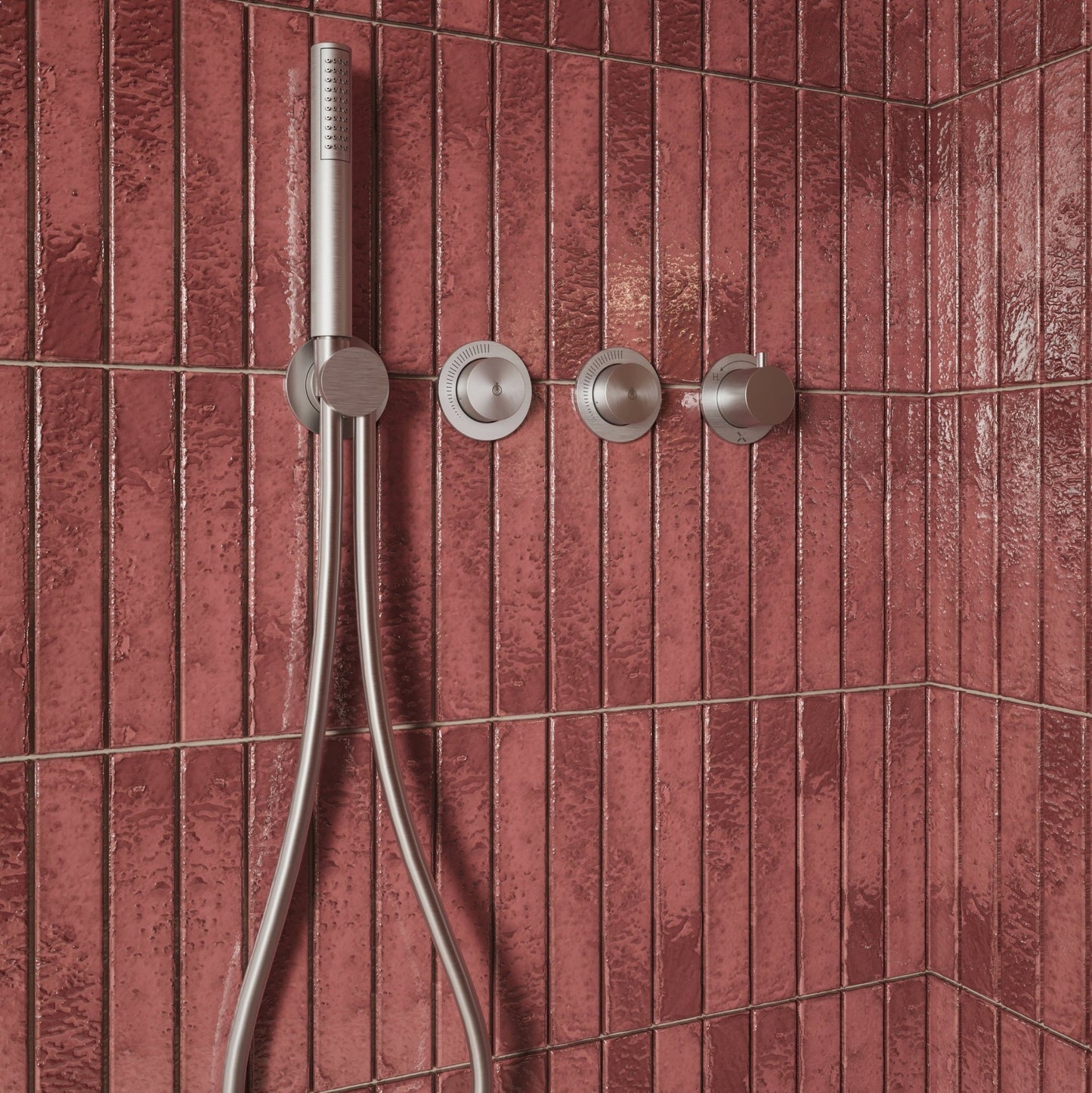  - Module MPRO Push 2 Outlet Shower Valve with Handshower & Concealed Part - Soaque