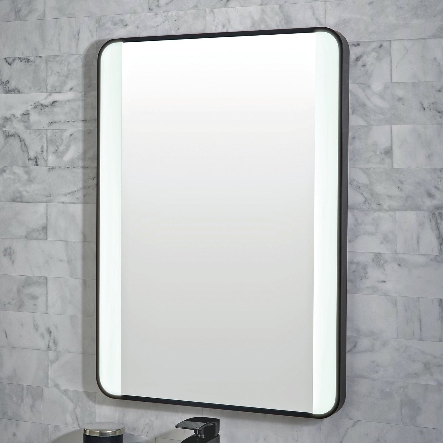 MONO-500x700 - Mono Soft Square Mirror | Matt Black | Scudo | MONO - 500x700 - Soaque