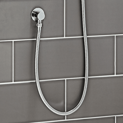 Round Shower Outlet Elbow | Chrome
