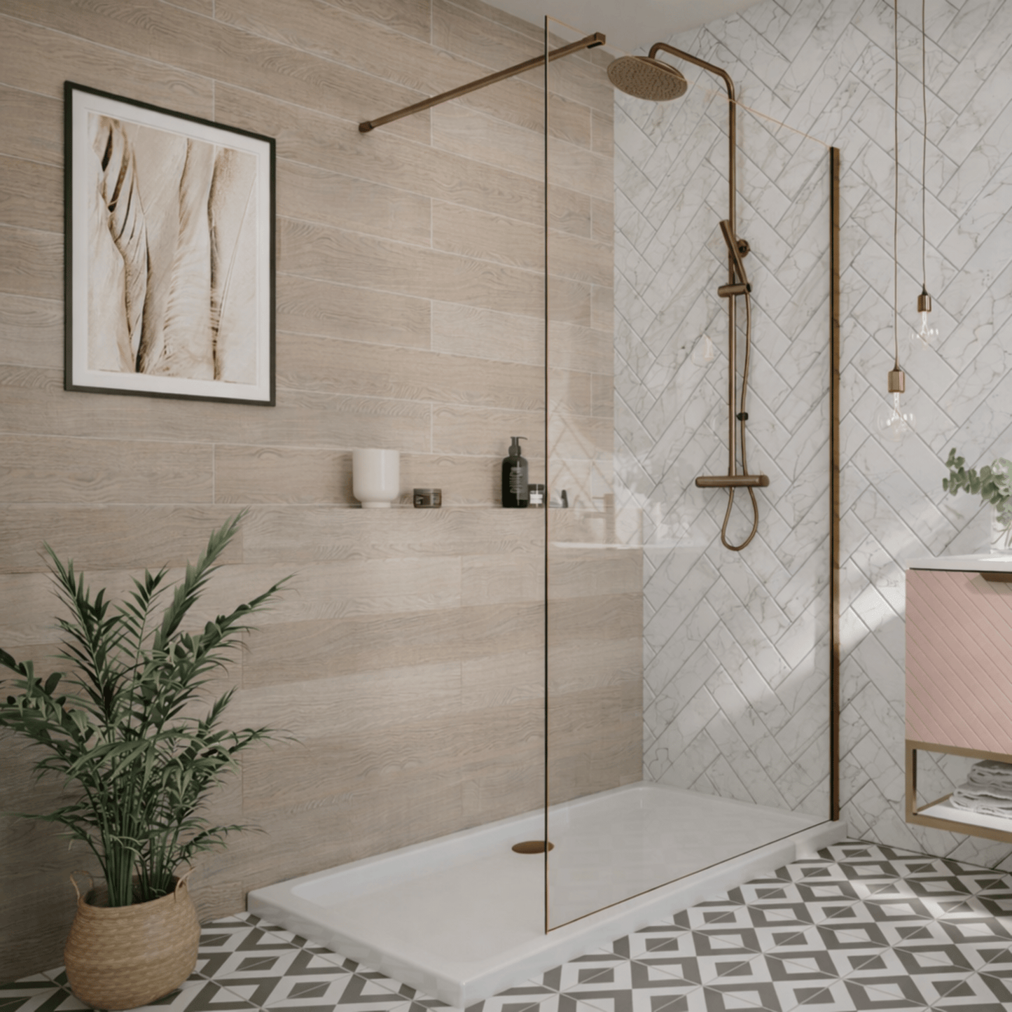  - S8 Walk in Recess Shower Enclosure - Soaque