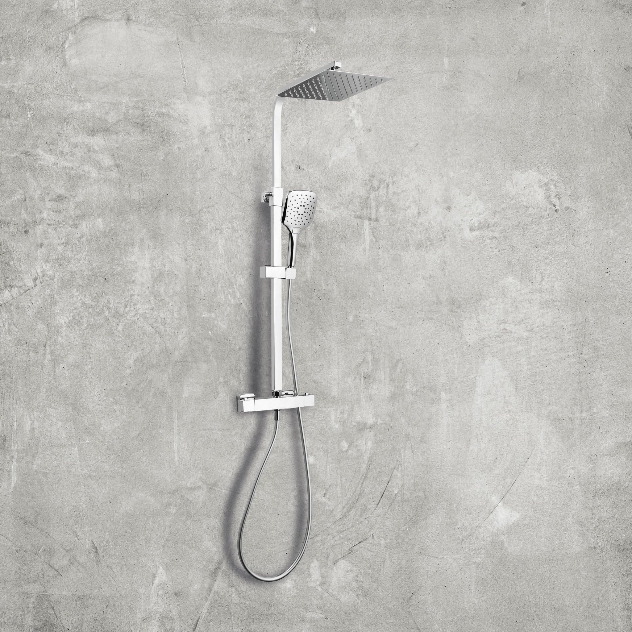 Scudo Helier Cool Touch Square Rigid Riser Shower | Discover More – Soaque