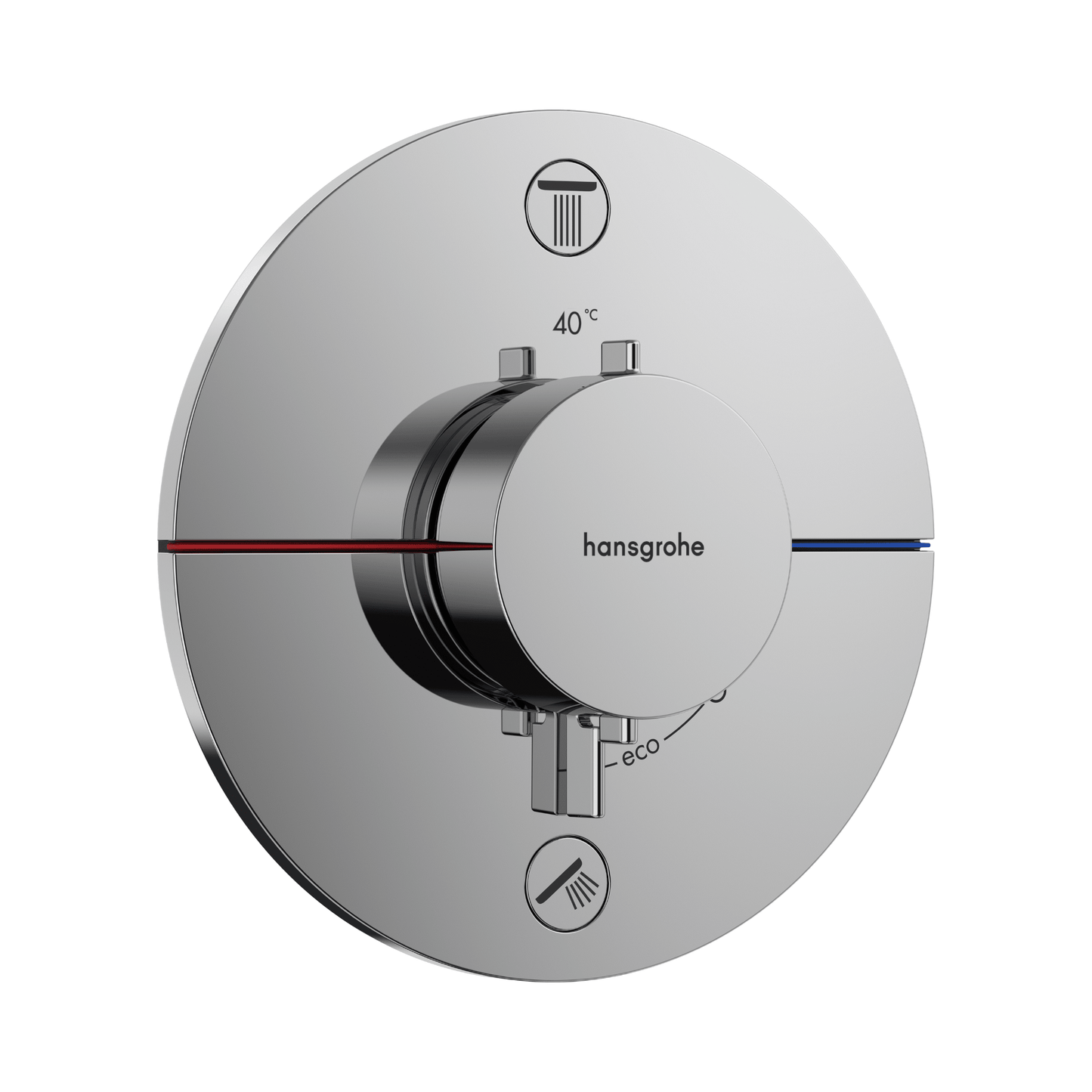  - ShowerSelect Comfort S 2 - Outlet Thermostatic Shower Mixer Set | Chrome | hansgrohe | 15554000 - Soaque
